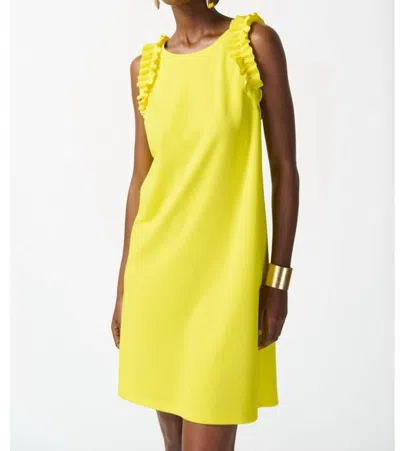 Shop Joseph Ribkoff Scuba Crepe Sleeveless Straight Dress In Sunlight In Yellow