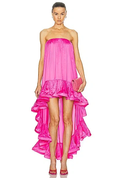 Shop Hemant & Nandita Yuri High Low Long Dress In Pink