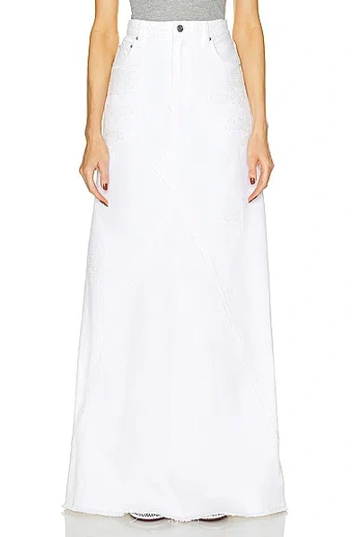 Shop Grlfrnd Fiona Godet Maxi Skirt In White Rip