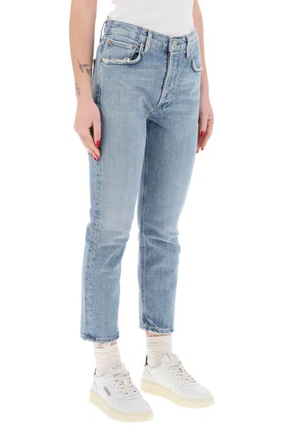 Shop Agolde High-waisted Straight Cropped Jeans In The In Multi