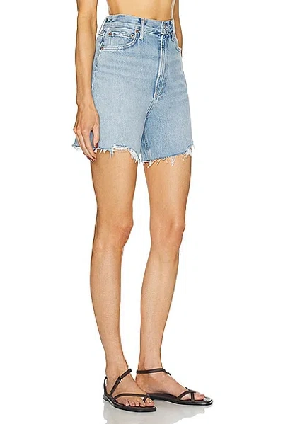 Agolde Stella Distressed Denim Shorts In Agreement