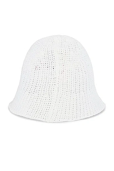Shop Marni Logo Crochet Bucket Hat In Lily White