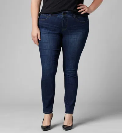 Shop Jag Cecilia Mid Rise Skinny Jean - Plus In Indigo In Blue