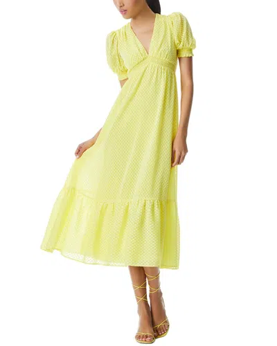 Shop Alice And Olivia Angela Midi Dress In Yellow