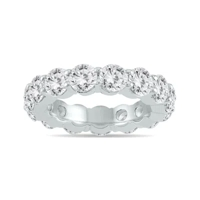 Shop Sselects Ags Certified Diamond Eternity Band In 14k White Gold 5.20 - 6 Ctw