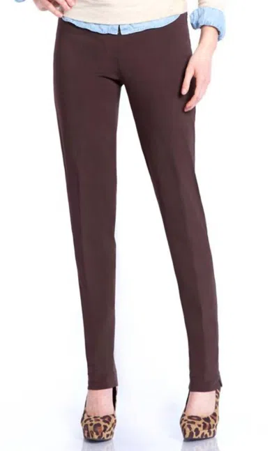 Shop Multiples Slim-sation Narrow-leg Pant In Chocolate In Red
