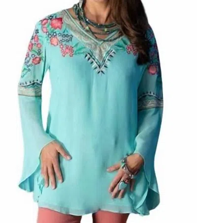 Shop Vintage Collection Princess Tunic In Pale Teal In Blue