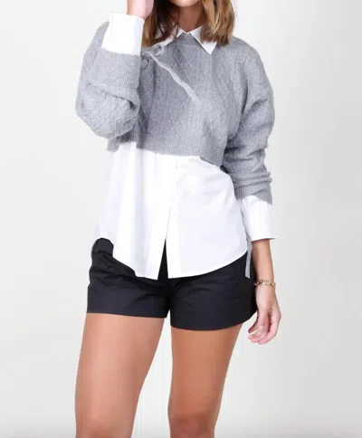 Shop Astr Carol Sweater In Gray In White