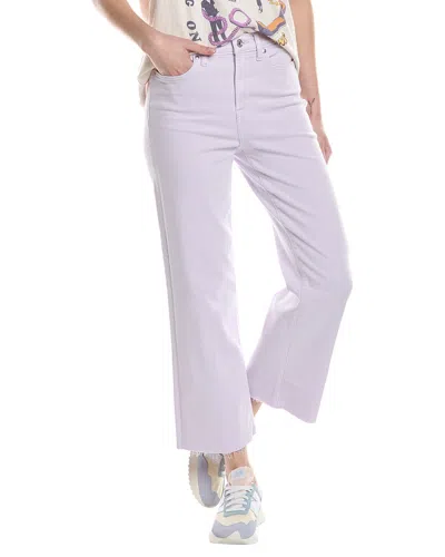 Shop 7 For All Mankind Alexa Lavender Fog Cropped Jean In Blue