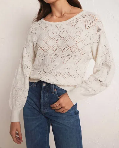 Shop Z Supply Kasia Long Sleeve Sweater In White