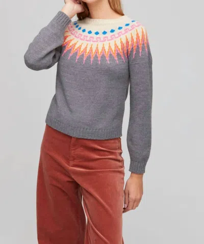 Aldo Martins Franz Fair Isle Sweater In Heather Grey In Grey