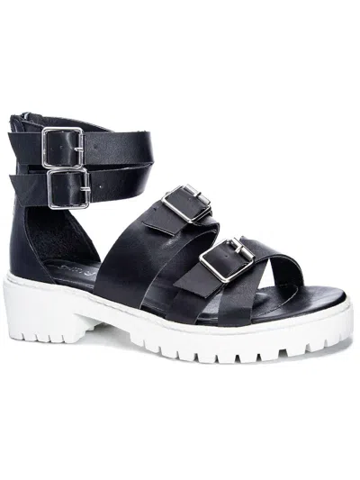 Shop Dirty Laundry Lilybelle Austin Womens Faux Leather Strappy Gladiator Sandals In Black