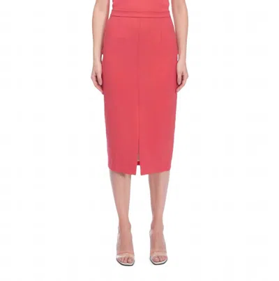 Shop Iris Setlakwe Stretch Crepe Skirt In Coral In Pink