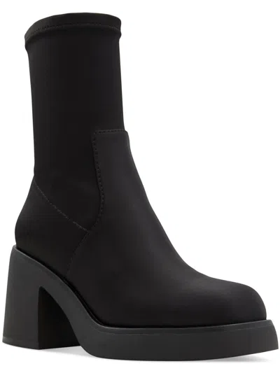 Shop Aldo Persona Womens Faux Leather Zipper Ankle Boots In Black