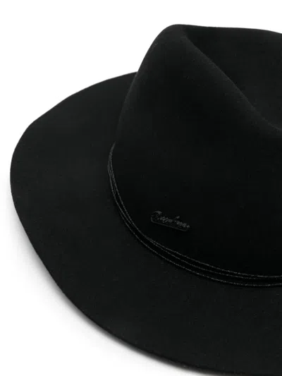 Shop Borsalino Alessandria Fur Felt Fedora Hat In Black