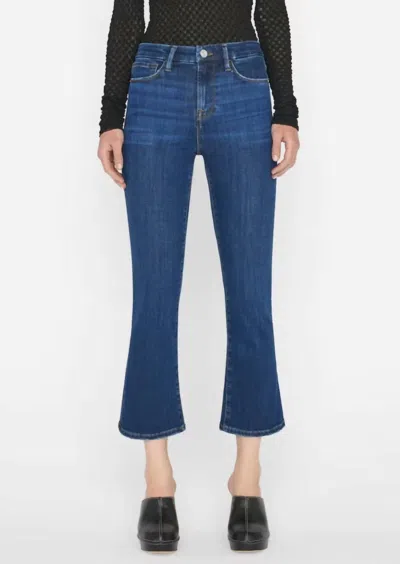 Shop Frame Women's Le Crop Mini Boot Jeans In Majesty Blue