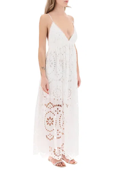 Shop Zimmermann Lexi Maxi Dress In Broderie Anglaise In Multi