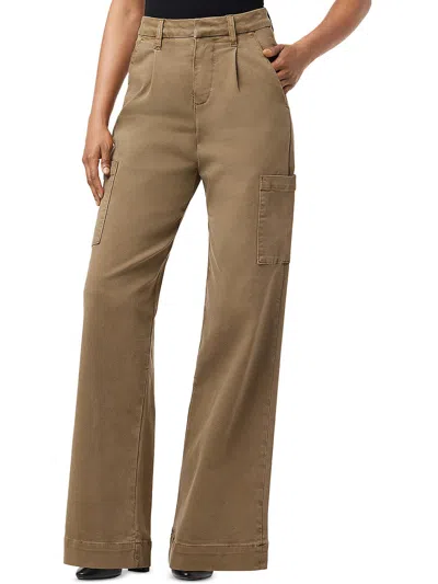 Shop Joe's Womens High Rise Pleated Cargo Pants In Brown