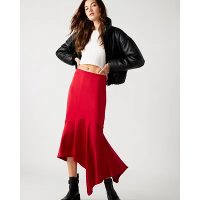 Shop Steve Madden Lucille Skirt Black In Red
