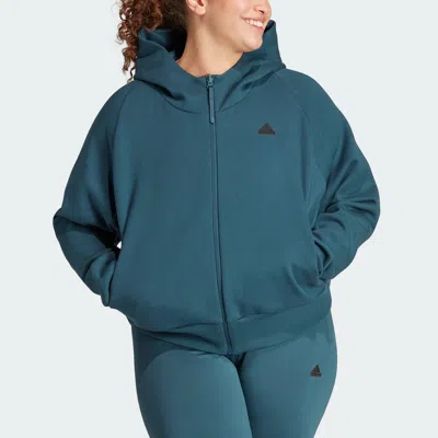 Shop Adidas Originals Women's Adidas Z. N.e. Full-zip Hoodie (plus Size) In Multi