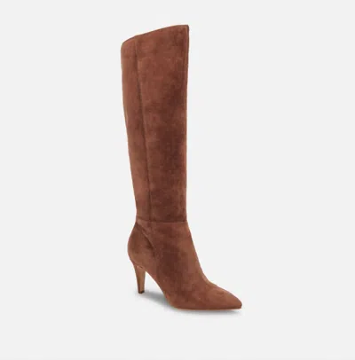 Shop Dolce Vita Women's Haze Boots In Cocoa Suede In Brown