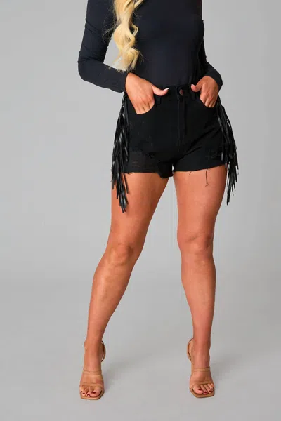 Shop Buddylove Lacey Shorts In Black