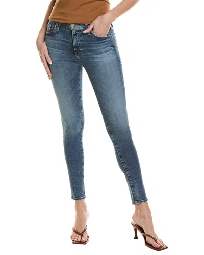Shop Ag Jeans Farrah High-rise Skinny Ankle Jean In Brown