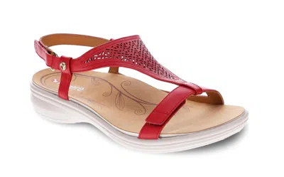 Shop Revere Santa Fe Back Back Strap Sandals In Summer Red