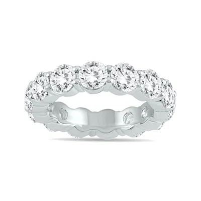 Shop Sselects Ags Certified Diamond Eternity Band In 14k White Gold 5.85 - 6.75 Ctw