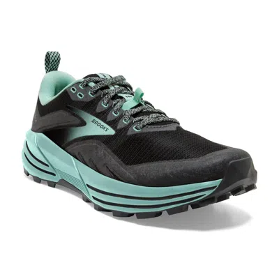 Shop Brooks Cascadia V16 Running Shoe In Green In Blue