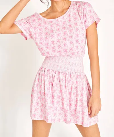 Shop Loveshackfancy Amore Mini Dress In Rose Patch In Pink