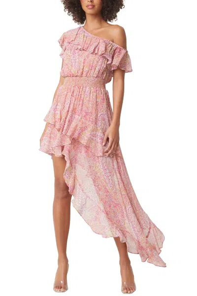 Shop Misa Gisele Dress In Puglia Paisley In Pink