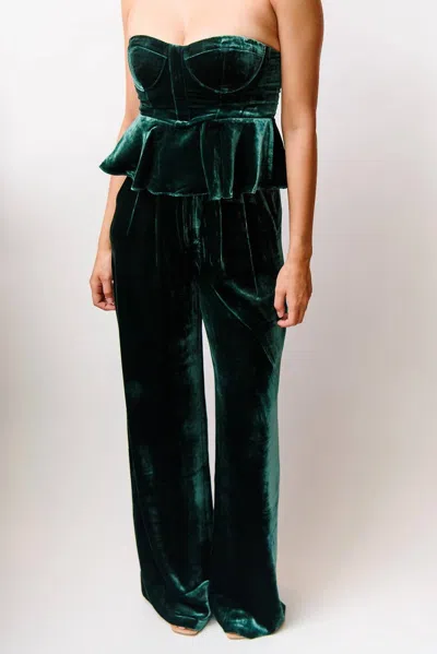 Shop Cami Nyc Rylie Velvet Pant In Green