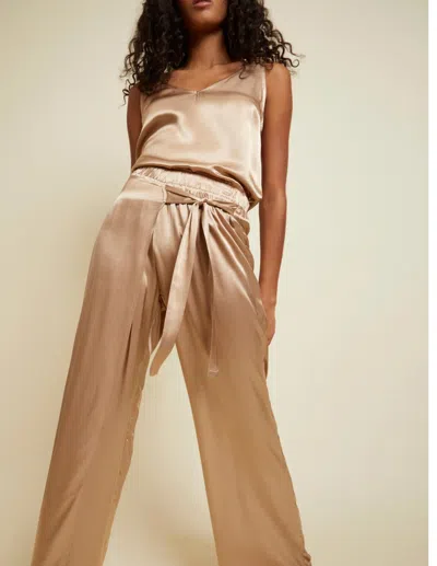 Shop Nation Ltd Donatella Pants In Cafe Au Lait In Gold