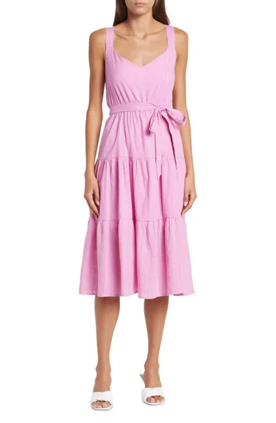 Shop Velvet Heart Jezebelle Tie Waist Dress In Lily Pink