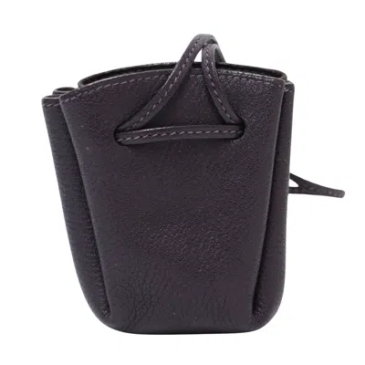 Shop Hermes Leather Clutch Bag () In Purple