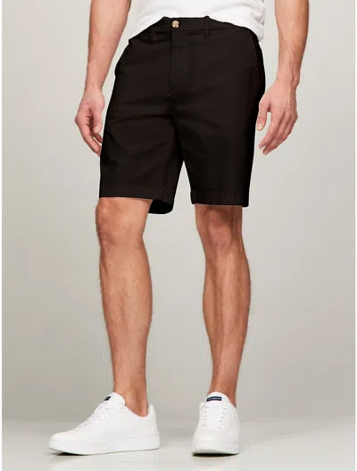 Shop Tommy Hilfiger Men's Straight Fit Twill 9" Chino Short In Black