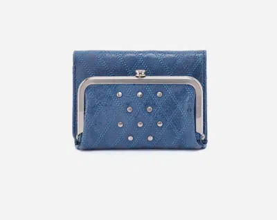Shop Hobo Women's Robin Compact Wallet-buffed Leather In Azure In Blue