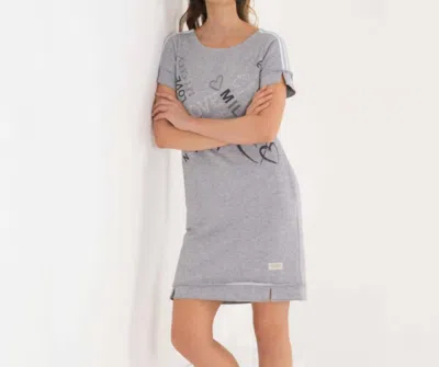 Shop Dolcezza Paris Sweatshirt Dress In Grey