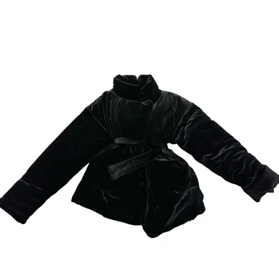 Shop Norma Kamali Women's Sleeping Bag Coat Short In Black