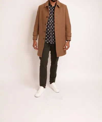 Shop Guide London Wool Blend Overcoat In Tan In Brown