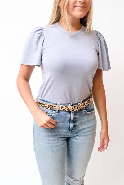 NATION LTD SAVANNAH MOCK NECK TEE IN PURPLE SAGE 