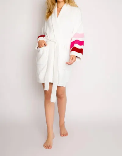 Shop Pj Salvage Cozy Stripe Robe In Ivory In White