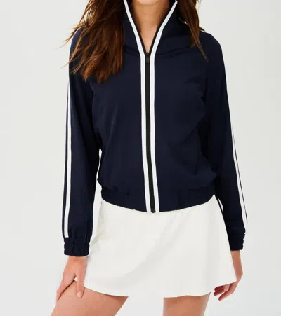 Shop Splits59 Fox Techflex Track Jacket In Indigo/white In Blue