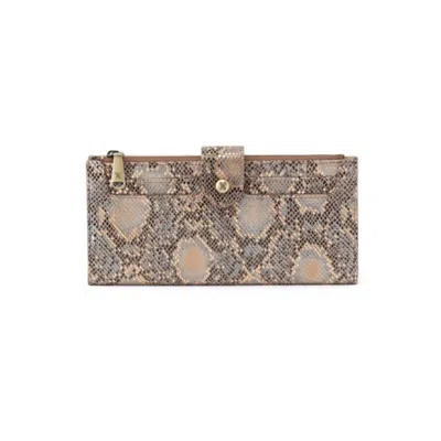 Shop Hobo Dunn Continental Wallet In Metal Snake In White