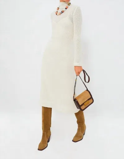 Shop Alix Of Bohemia Nona Knit Dress In Ivory Marble In White