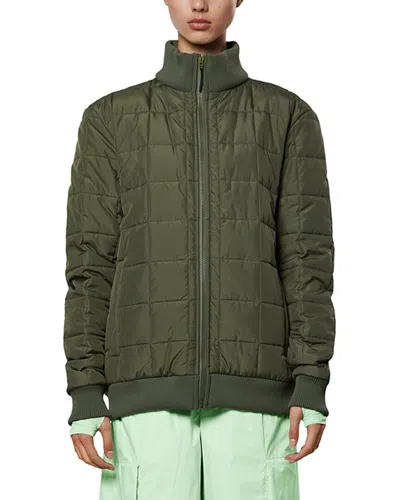 Shop Rains Liner High Neck Jacket In Green