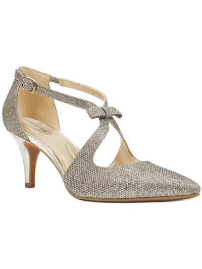 Shop Bando Zeffer 2 Womens Glitter Pointed Toe Slingback Heels In Silver