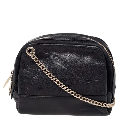 Shop Ch Carolina Herrera Leather Shoulder Bag In Black