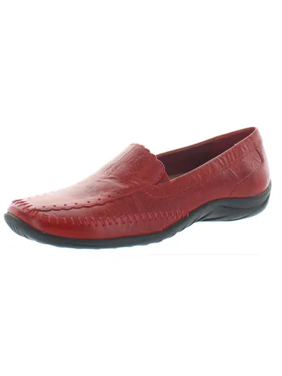 Shop Elites By Walking Cradles Tippy Womens Leather Slip On Loafers In Red